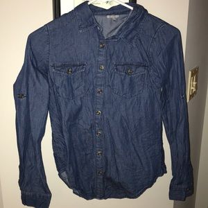 Denim button down